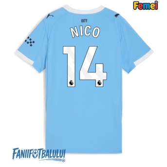 Manchester City Nico Gonzalez #14 Tricou Fotbal Replică 2025-26 Femei Acasa